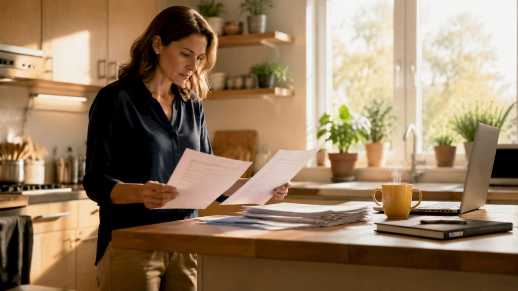 Logistics manager reviewing 3PL contract papers