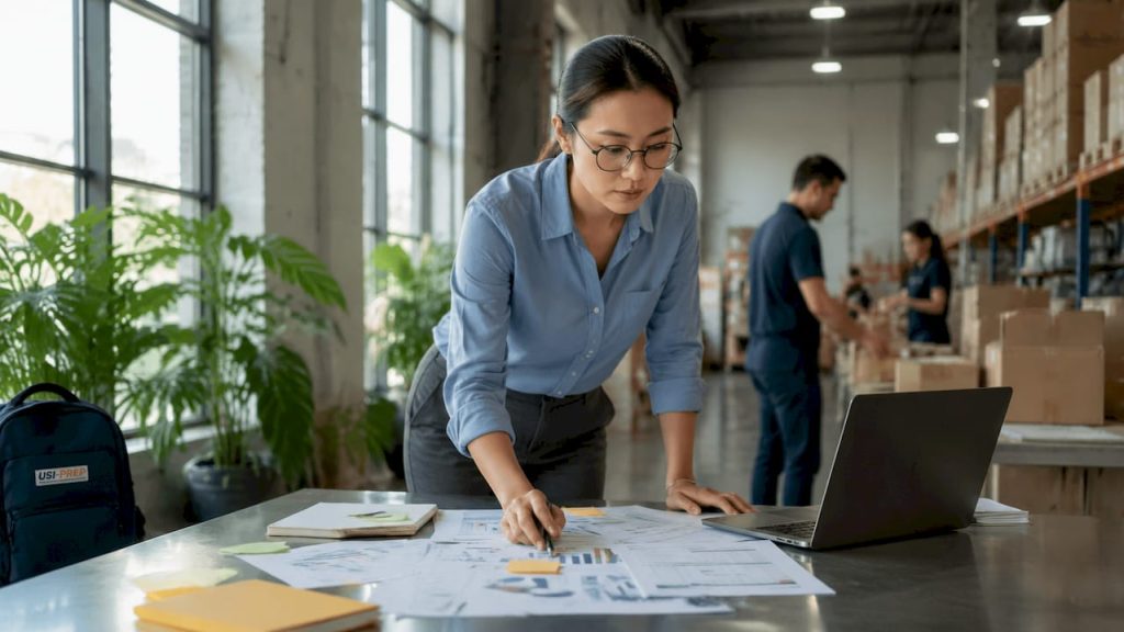 Ecommerce manager reviewing fulfillment SLA documents